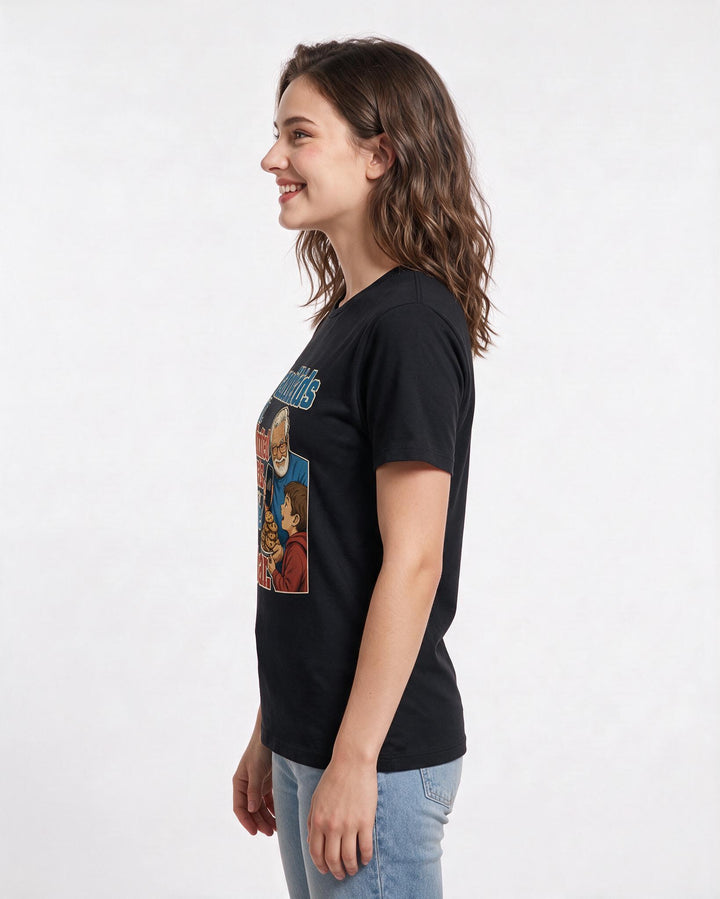 Grandparent Black T-Shirt for Women – Everyday Expression Graphic Tee product image 2