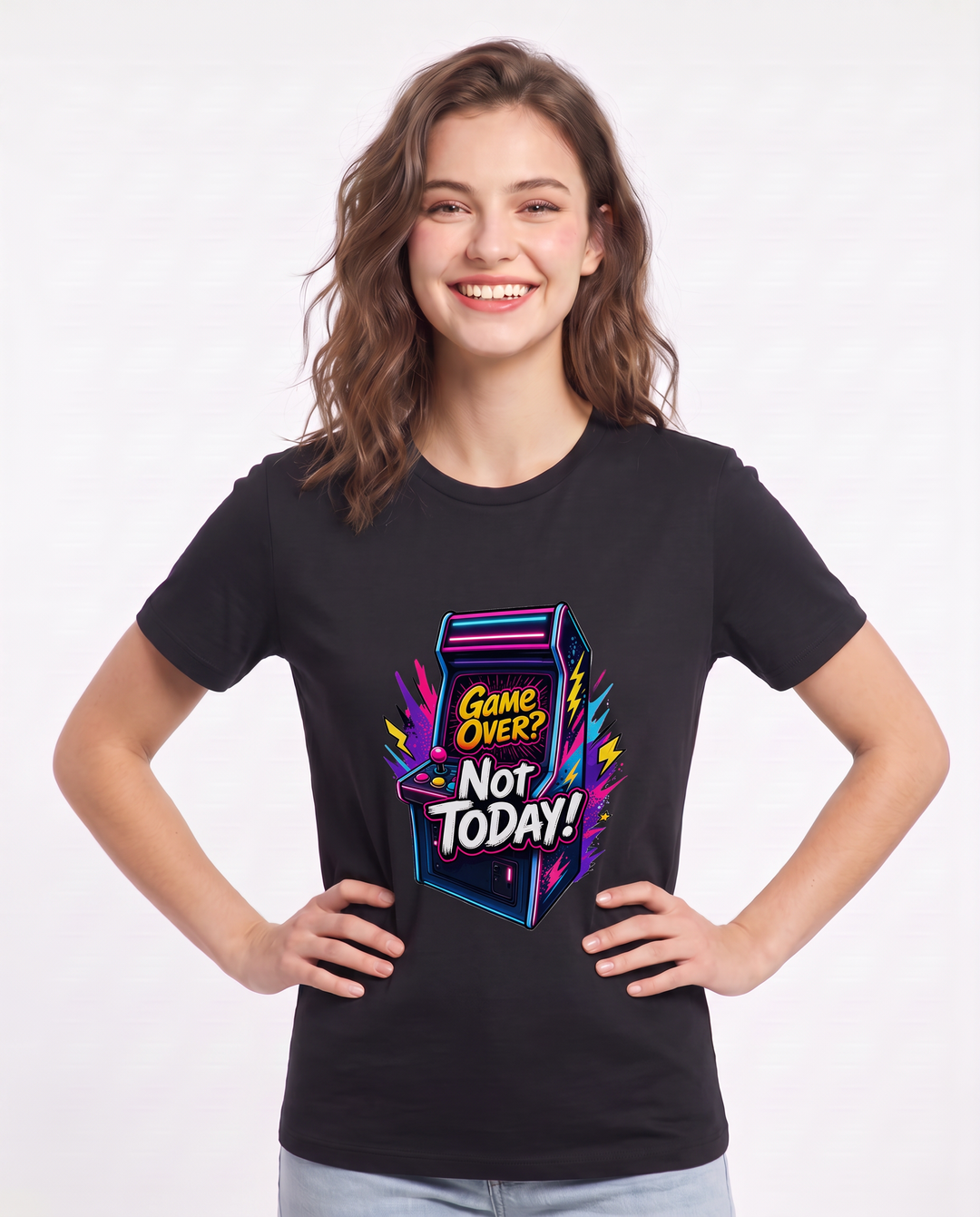 Game Over? Not Today! Women's Black T-Shirt product image 1