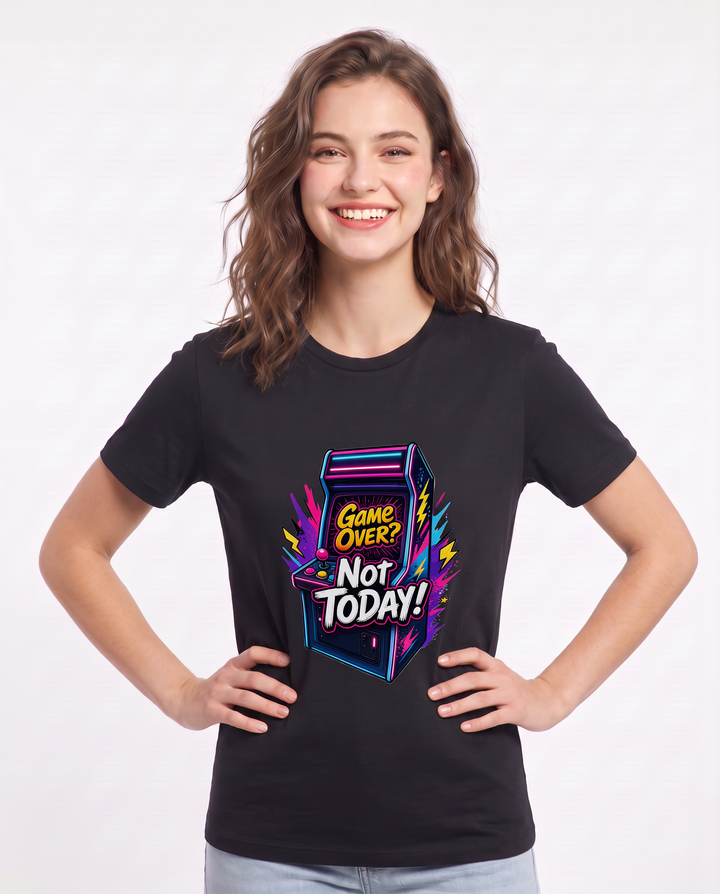Game Over? Not Today! Women's Black T-Shirt product image 1
