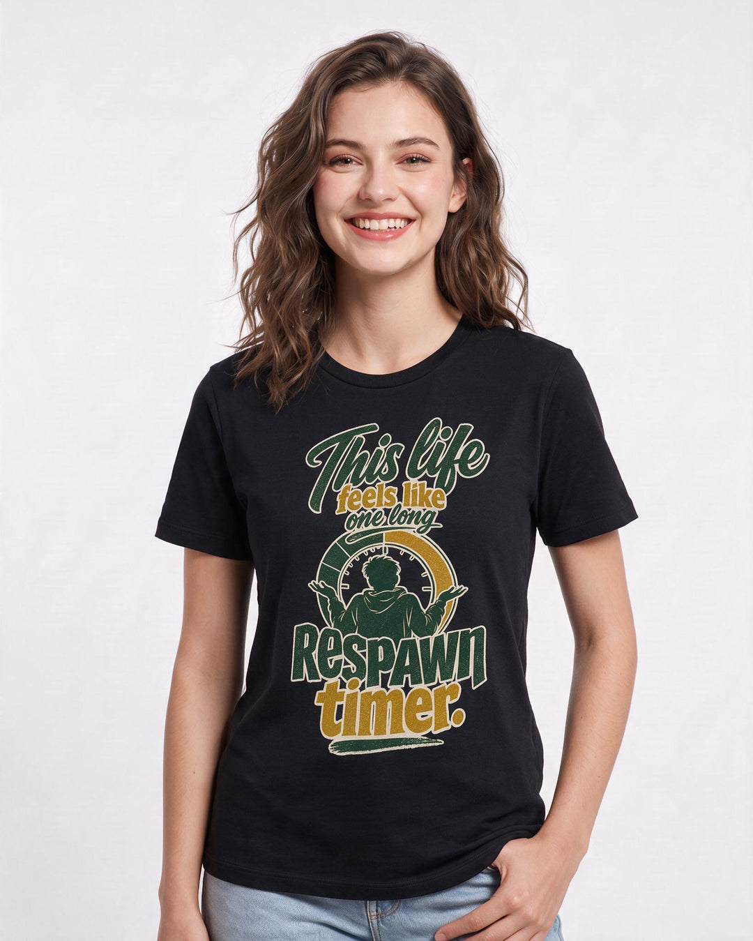 Gaming Black T-Shirt for Women – Game Night Graphic Tee product image 3