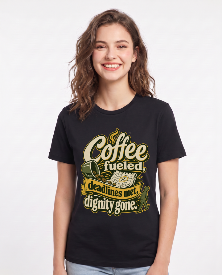Graduation Black T-Shirt for Women – Everyday Expression Graphic Tee product image 3