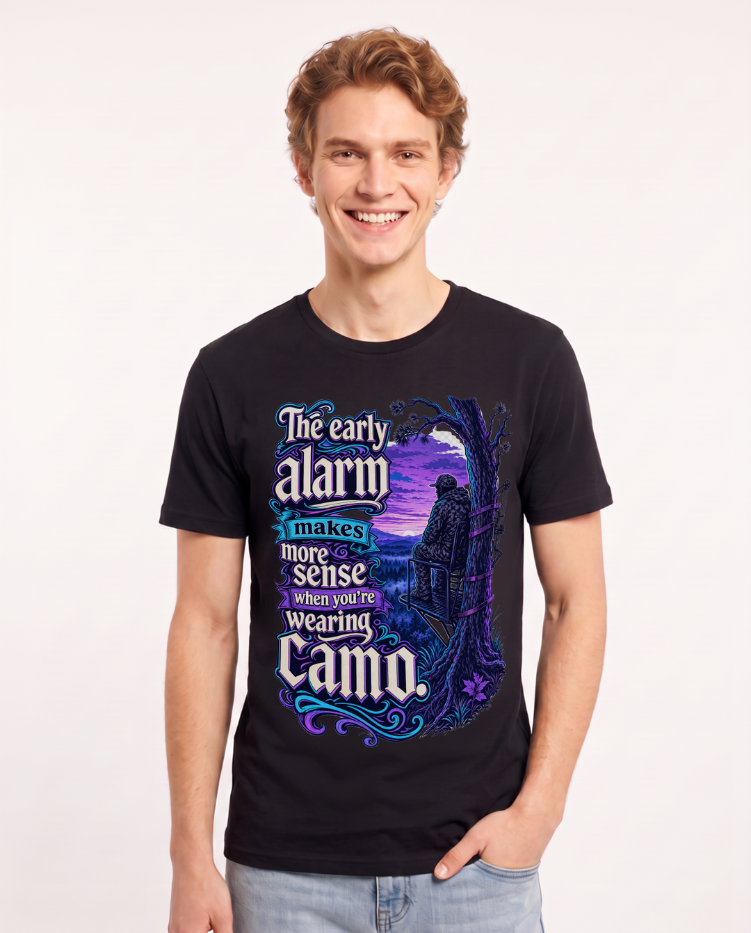 Hunting Black T-Shirt for Men – Everyday Expression Graphic Tee product image 3