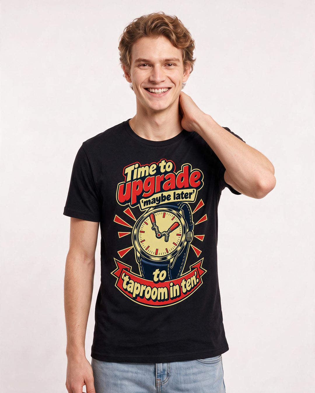 Beer Black T-Shirt for Men – Everyday Expression Graphic Tee product image 1