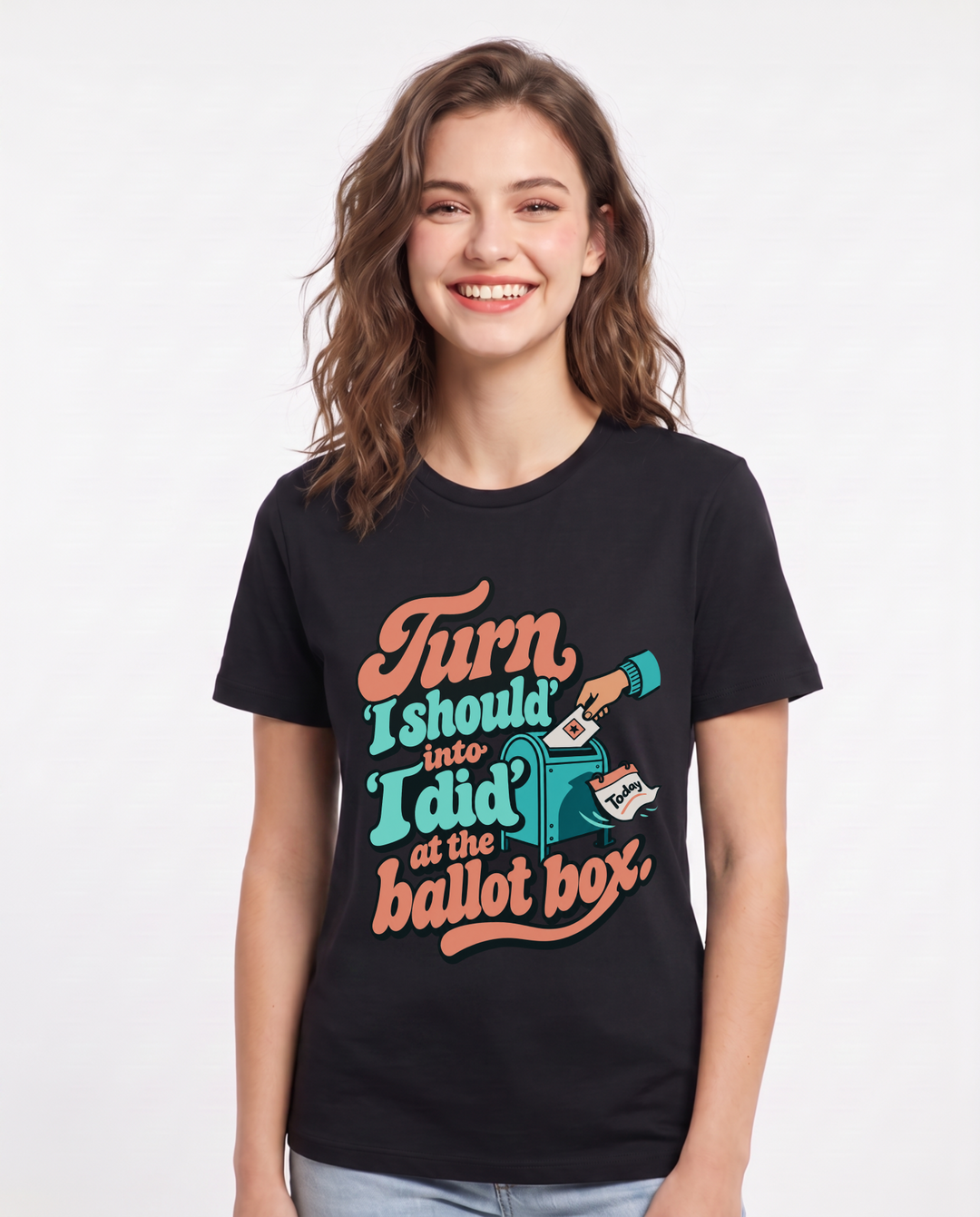Political Statement Black T-Shirt for Women – Everyday Expression Graphic Tee product image 3