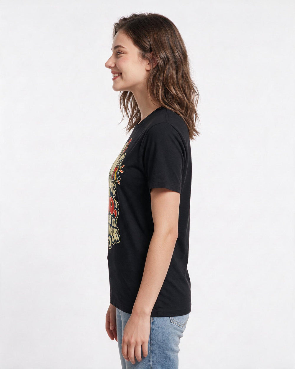 Halloween Black T-Shirt for Women – Halloween Theme Graphic Tee product image 2