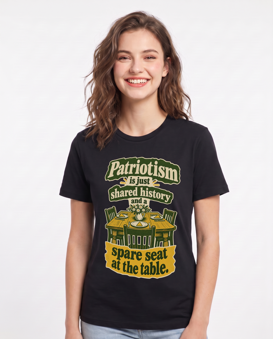 Patriotic Black T-Shirt for Women – Everyday Expression Graphic Tee product image 3