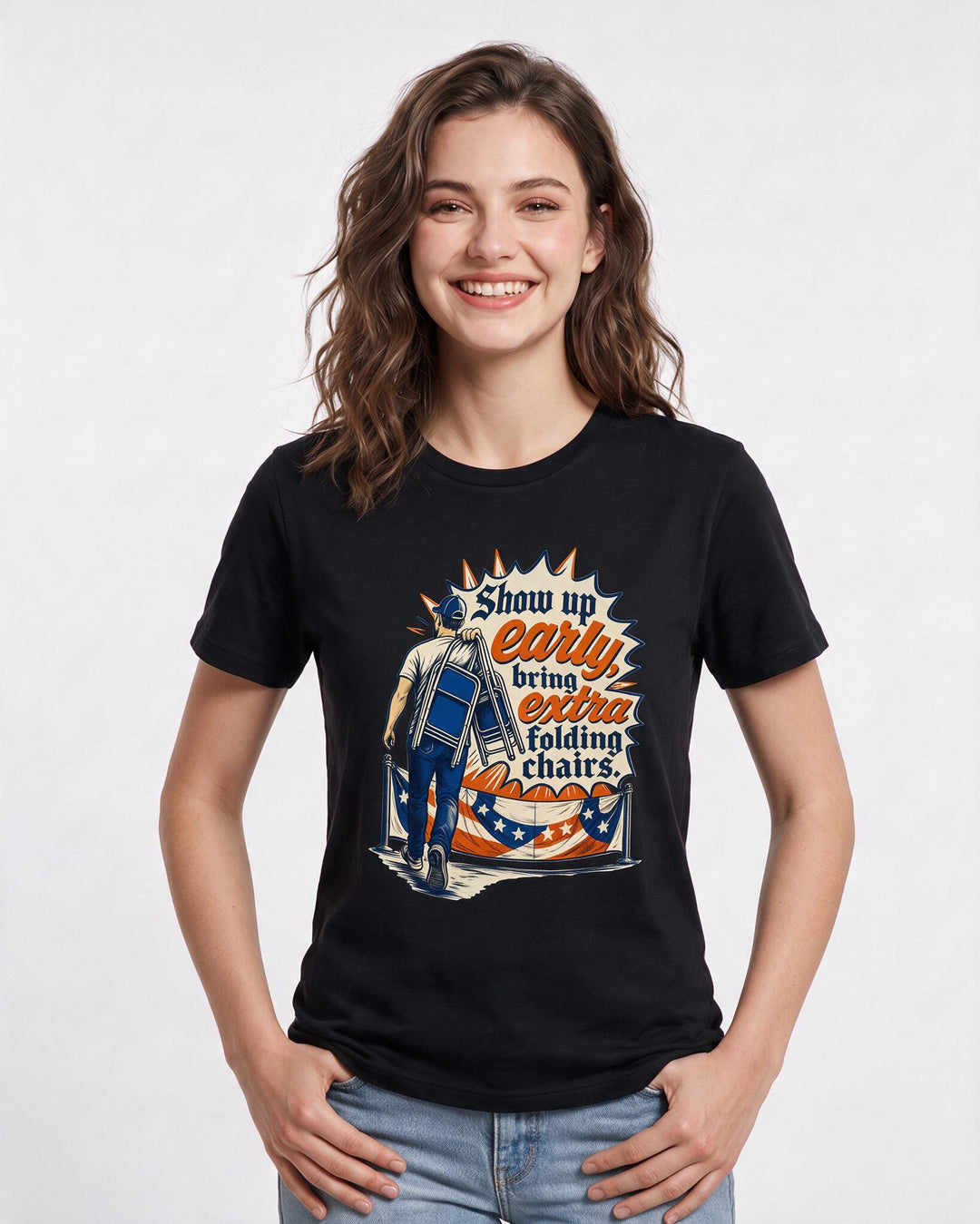 Patriotic Black T-Shirt for Women – Everyday Expression Graphic Tee product image 3