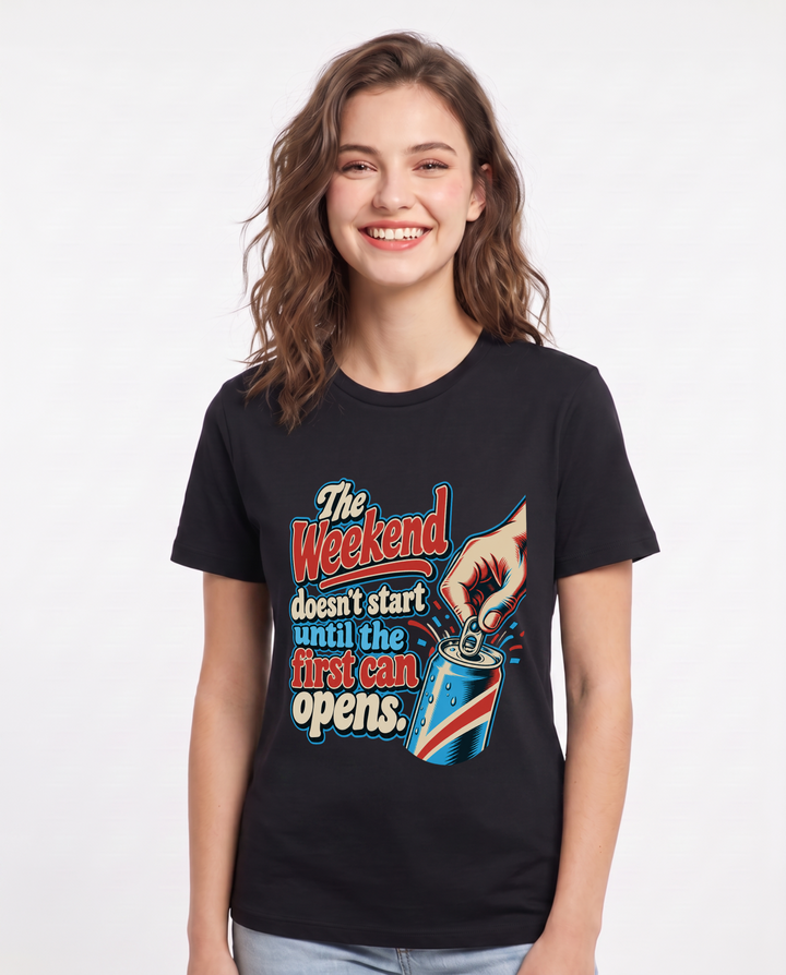 Beer Black T-Shirt for Women – Everyday Expression Graphic Tee product image 3