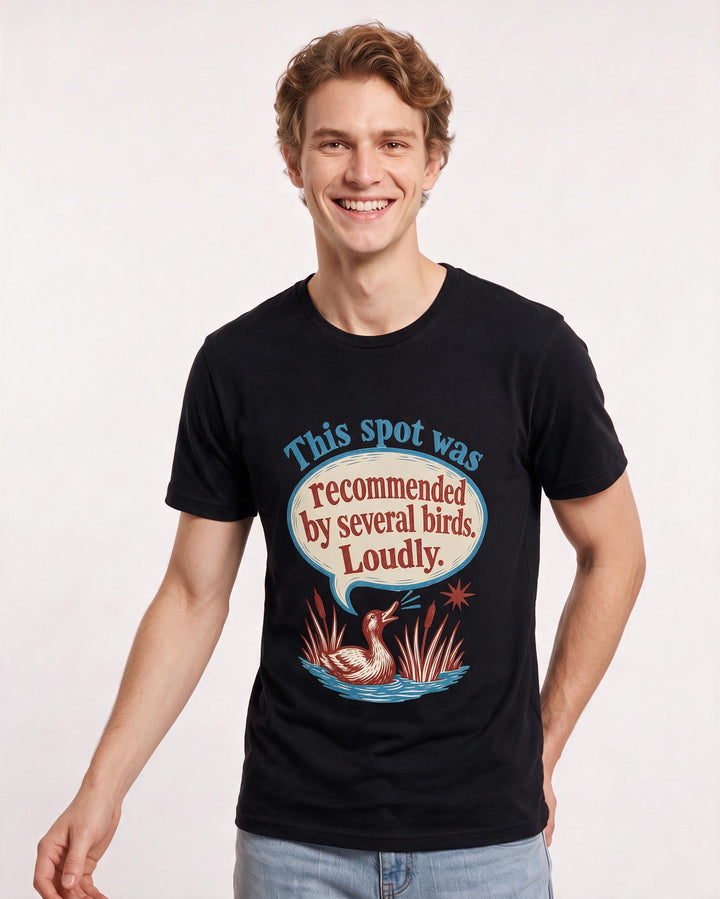 Hunting Men's Black T-Shirt - This spot was recommended by several product image 3
