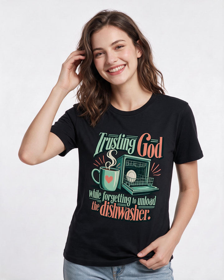 Christian Faith Black T-Shirt for Women – Everyday Expression Graphic Tee product image 1