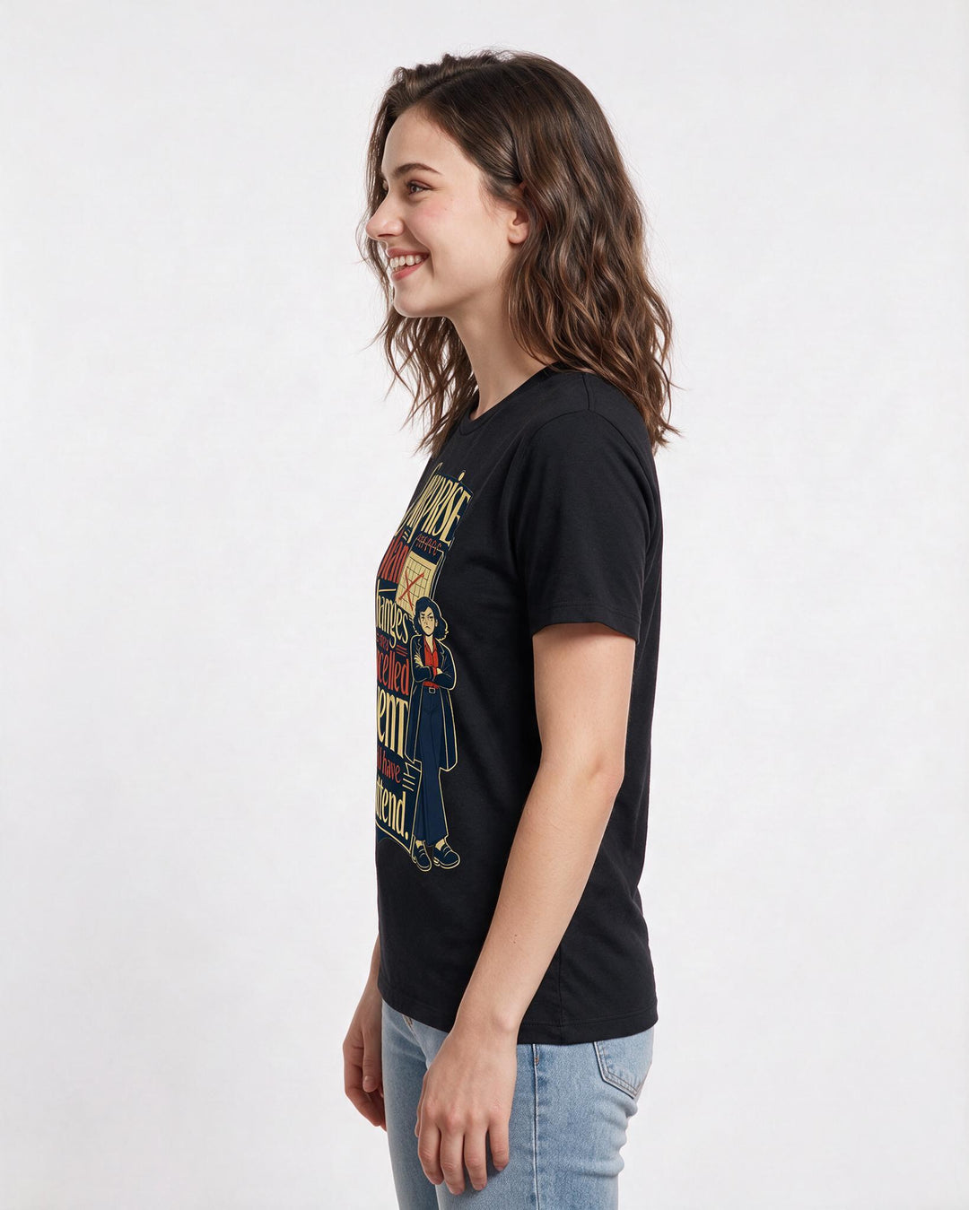 Neurodiversity Black T-Shirt for Women – Everyday Expression Graphic Tee product image 2