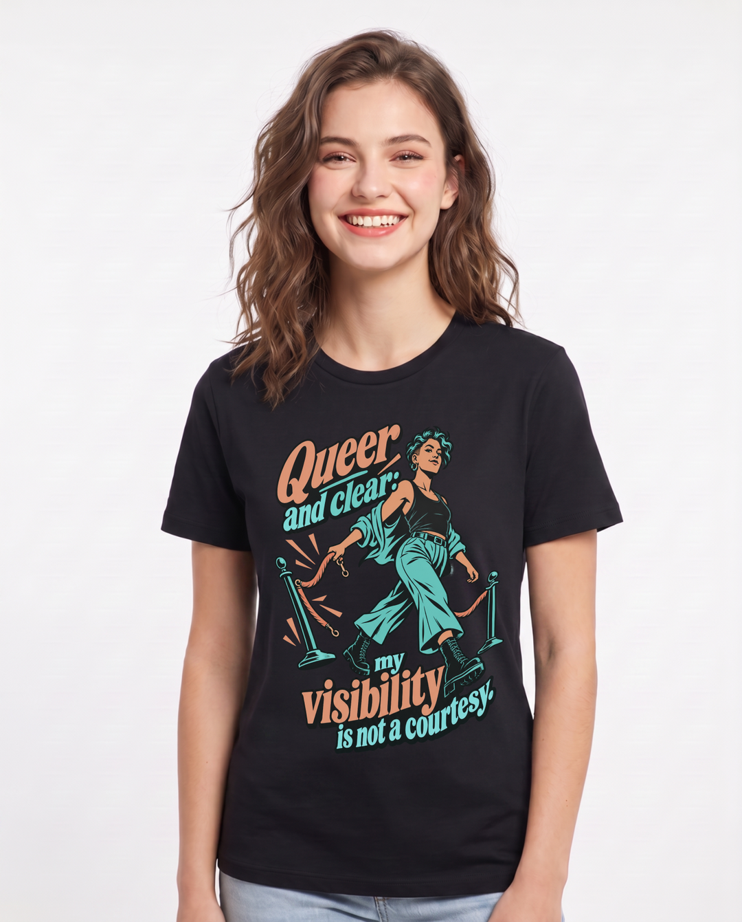Pride Black T-Shirt for Women – Everyday Expression Graphic Tee product image 3