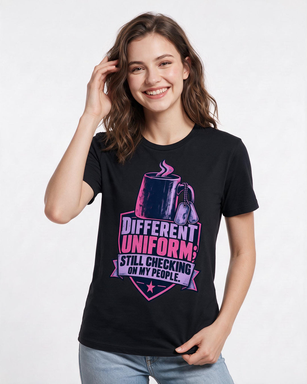 Veteran Black T-Shirt for Women – Everyday Expression Graphic Tee product image 1