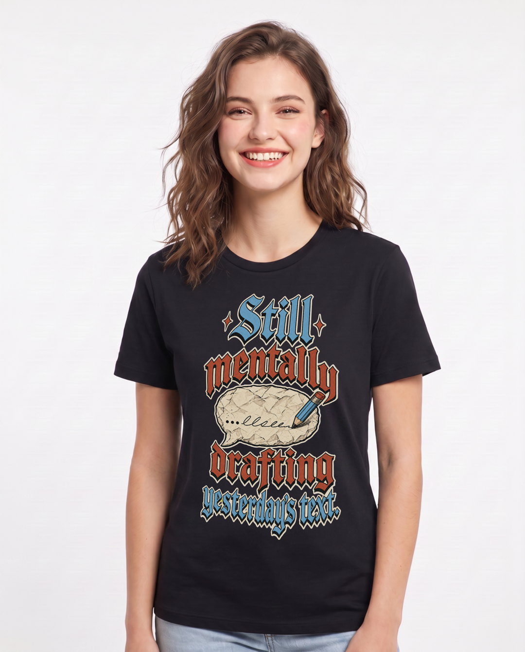 Meme Black T-Shirt for Women – Everyday Expression Graphic Tee product image 3