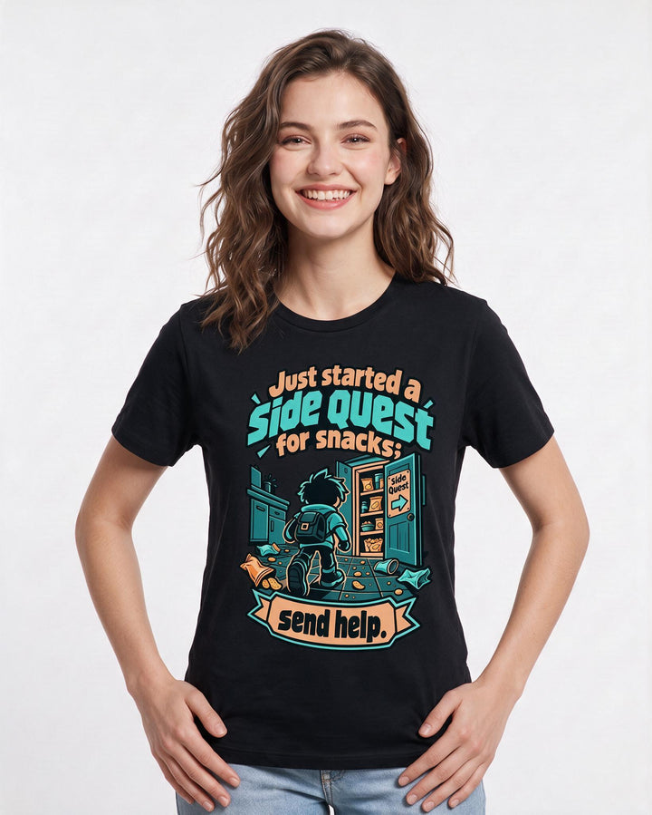 Gaming Black T-Shirt for Women – Game Night Graphic Tee product image 1