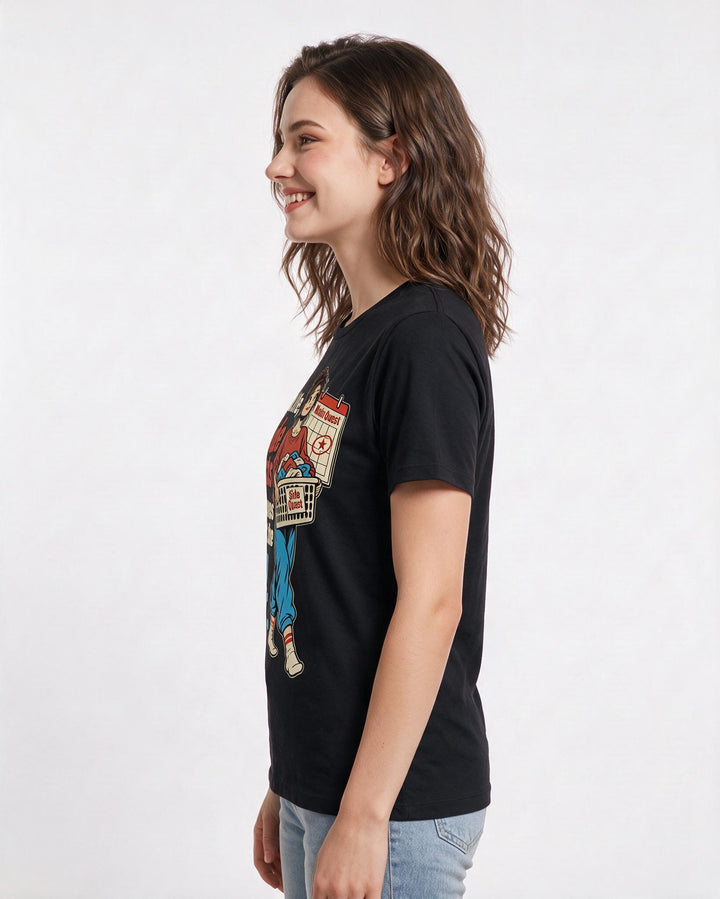 Gaming Black T-Shirt for Women – Game Night Graphic Tee product image 2