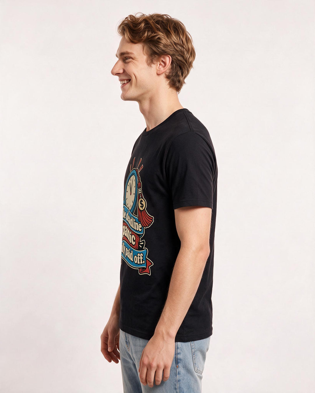 Graduation Black T-Shirt for Men – Everyday Expression Graphic Tee product image 2