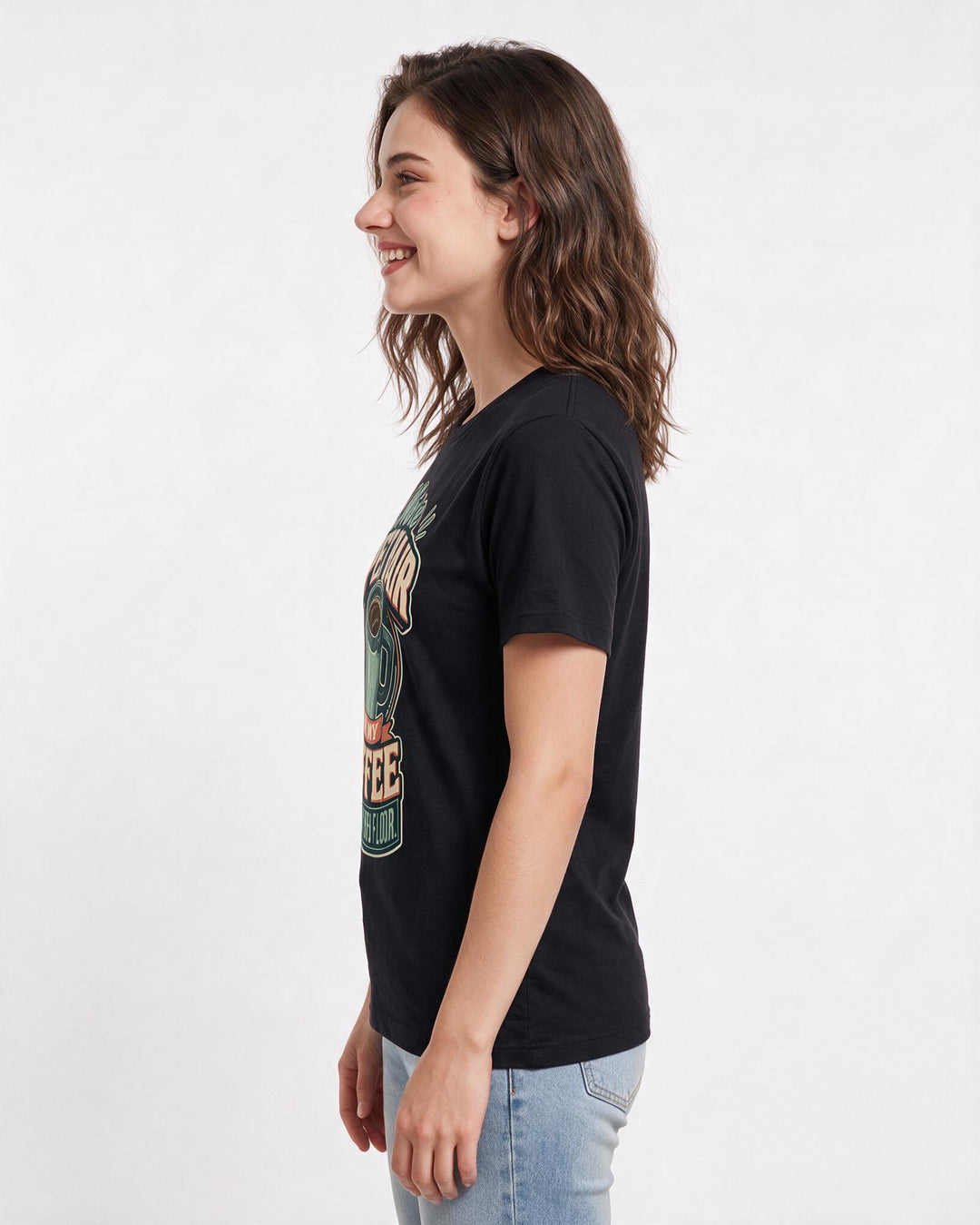 Pet Lover Black T-Shirt for Women – Everyday Expression Graphic Tee product image 2