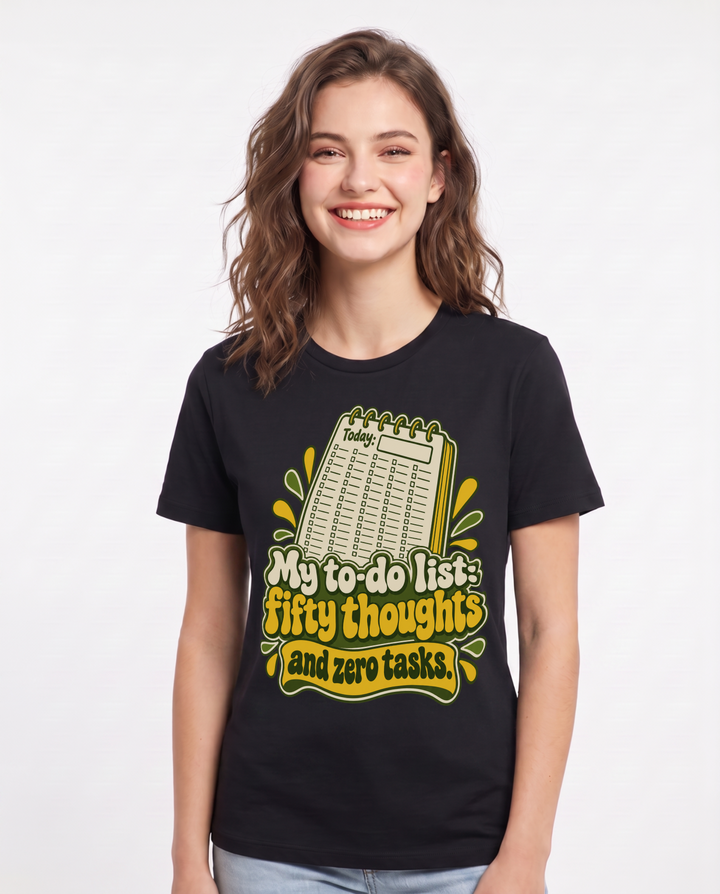 Neurodiversity Black T-Shirt for Women – Everyday Expression Graphic Tee product image 3