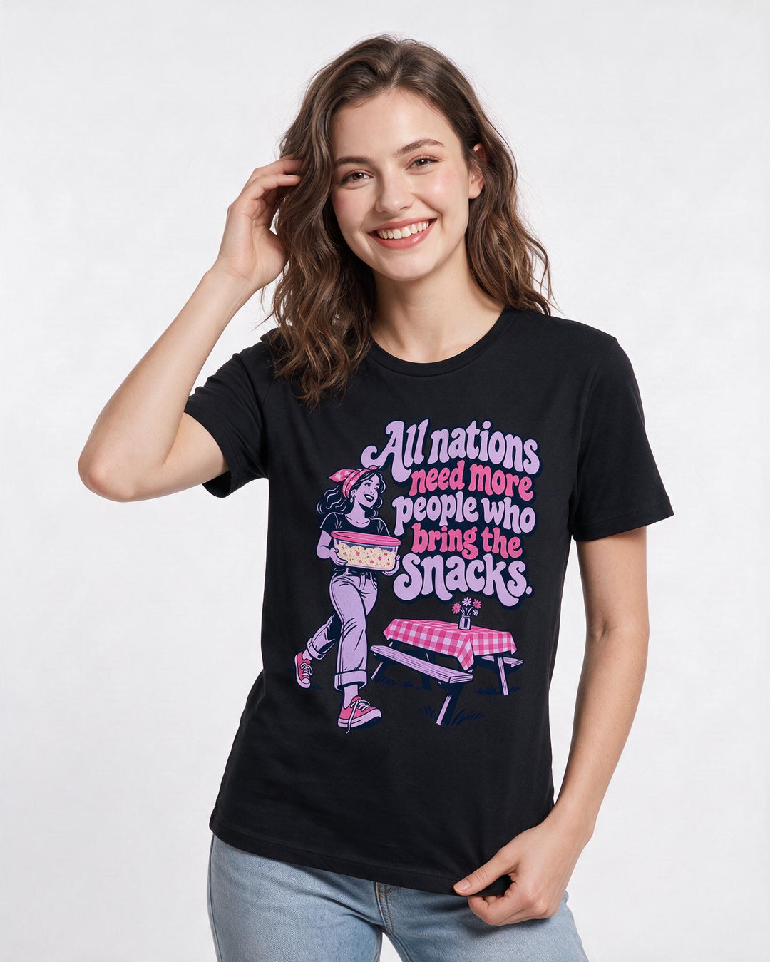 Patriotic Black T-Shirt for Women – Everyday Expression Graphic Tee product image 1