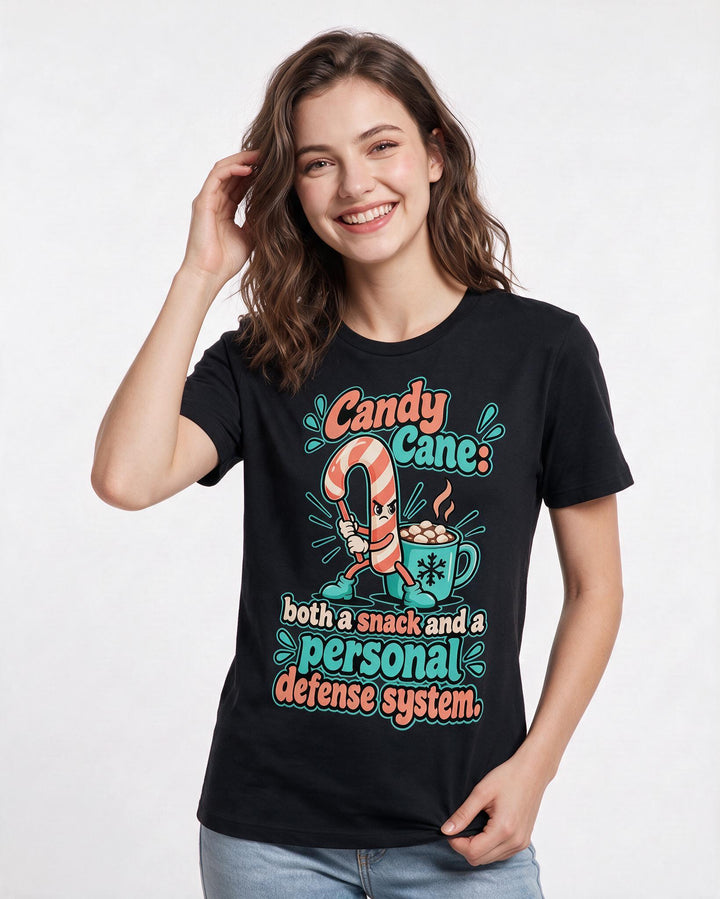 Christmas Black T-Shirt for Women – Holiday Theme Graphic Tee product image 1