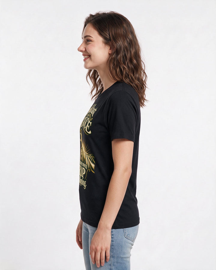Christian Faith Black T-Shirt for Women – Everyday Expression Graphic Tee product image 2