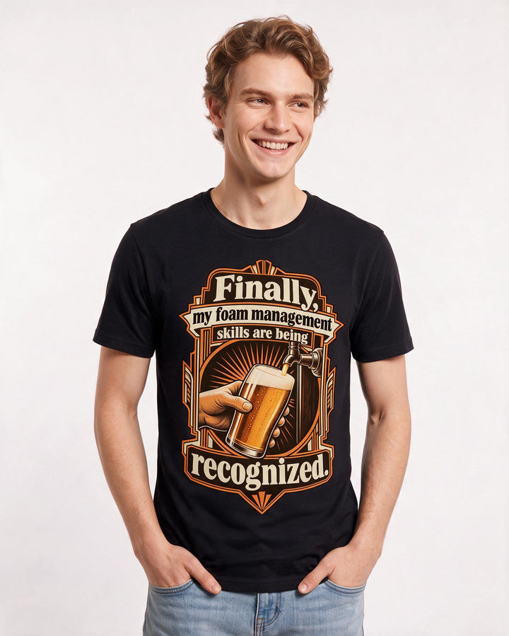 Beer Black T-Shirt for Men – Everyday Expression Graphic Tee product image 1