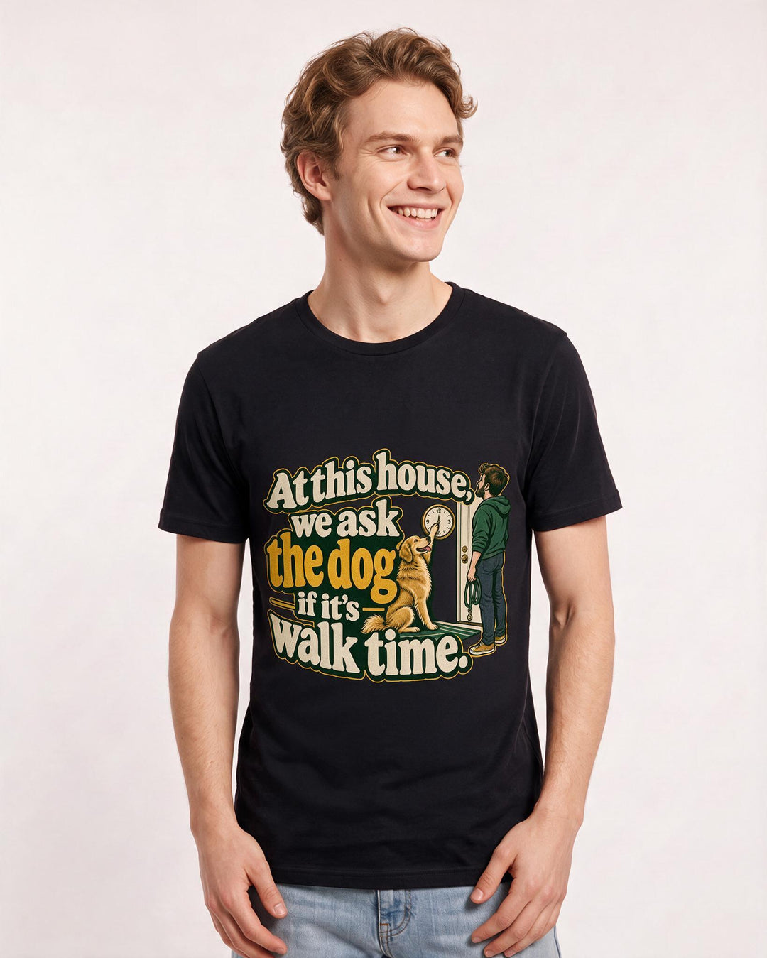 Cat Lover Black T-Shirt for Men – Everyday Expression Graphic Tee product image 1