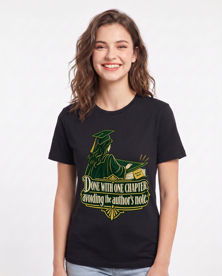 Graduation Black T-Shirt for Women – Everyday Expression Graphic Tee product image 3