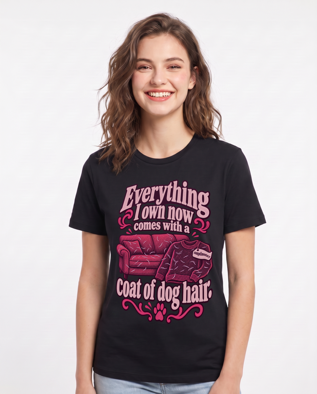 Cat Lover Black T-Shirt for Women – Everyday Expression Graphic Tee product image 3