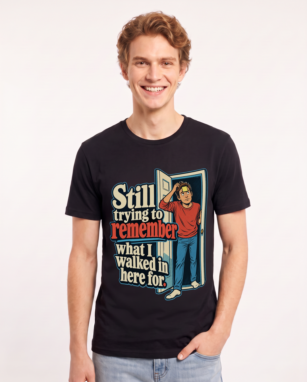 Meme Black T-Shirt for Men – Everyday Expression Graphic Tee product image 3