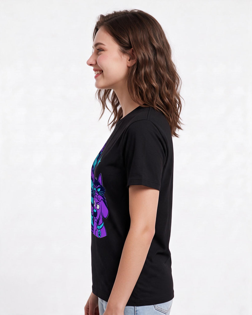 Graphic Women's Black T-Shirt - I'm fluent in judging silences and product image 2