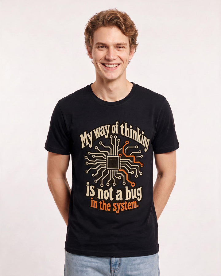 Neurodiversity Black T-Shirt for Men – Everyday Expression Graphic Tee product image 1
