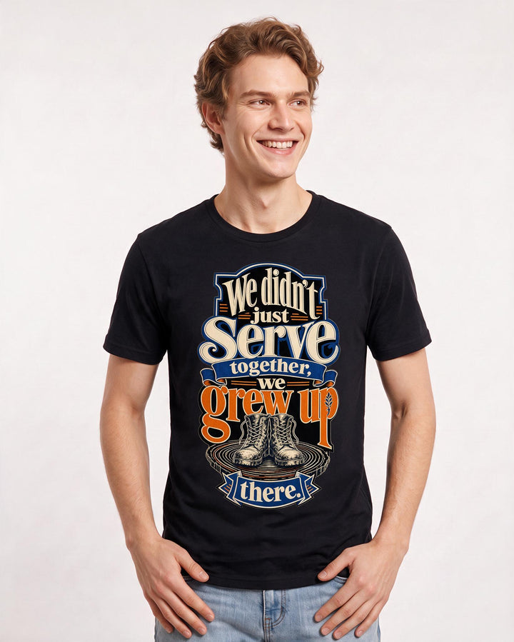 Veteran Men's Black T-Shirt – We didn't just serve together, we grew up there. product image 3