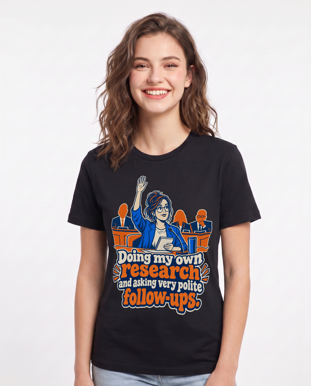 Political Statement Black T-Shirt for Women – Everyday Expression Graphic Tee product image 3