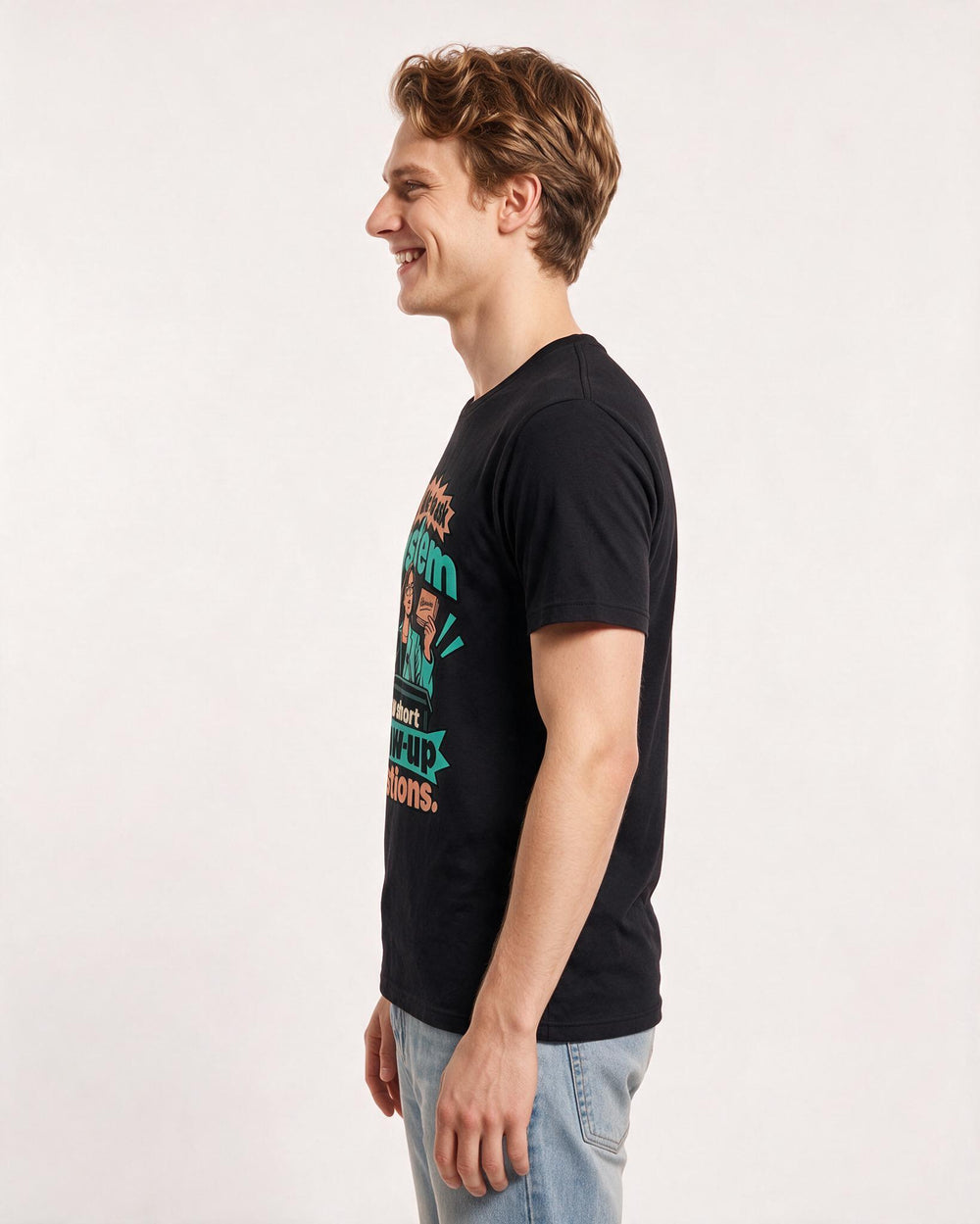 Political Statement Black T-Shirt for Men – Everyday Expression Graphic Tee product image 2
