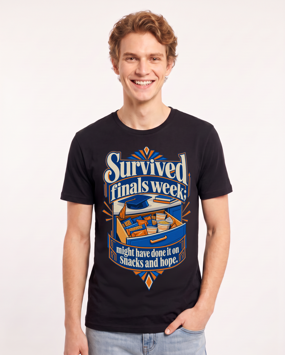 Graduation Black T-Shirt for Men – Everyday Expression Graphic Tee product image 3