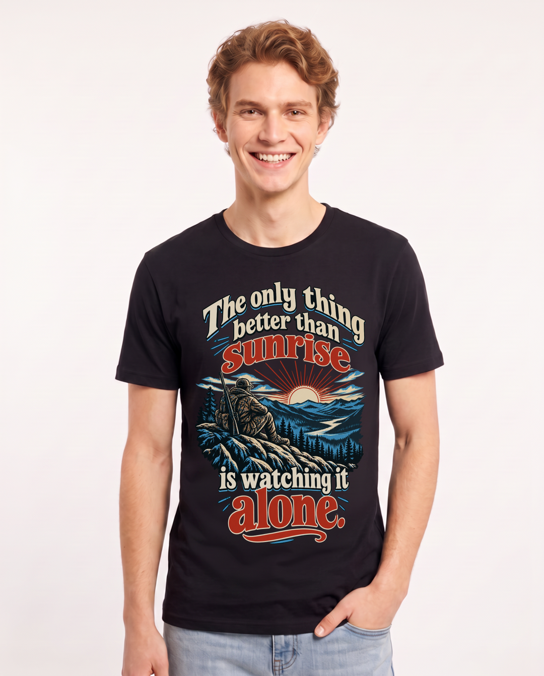 Hunting Black T-Shirt for Men – Everyday Expression Graphic Tee product image 3