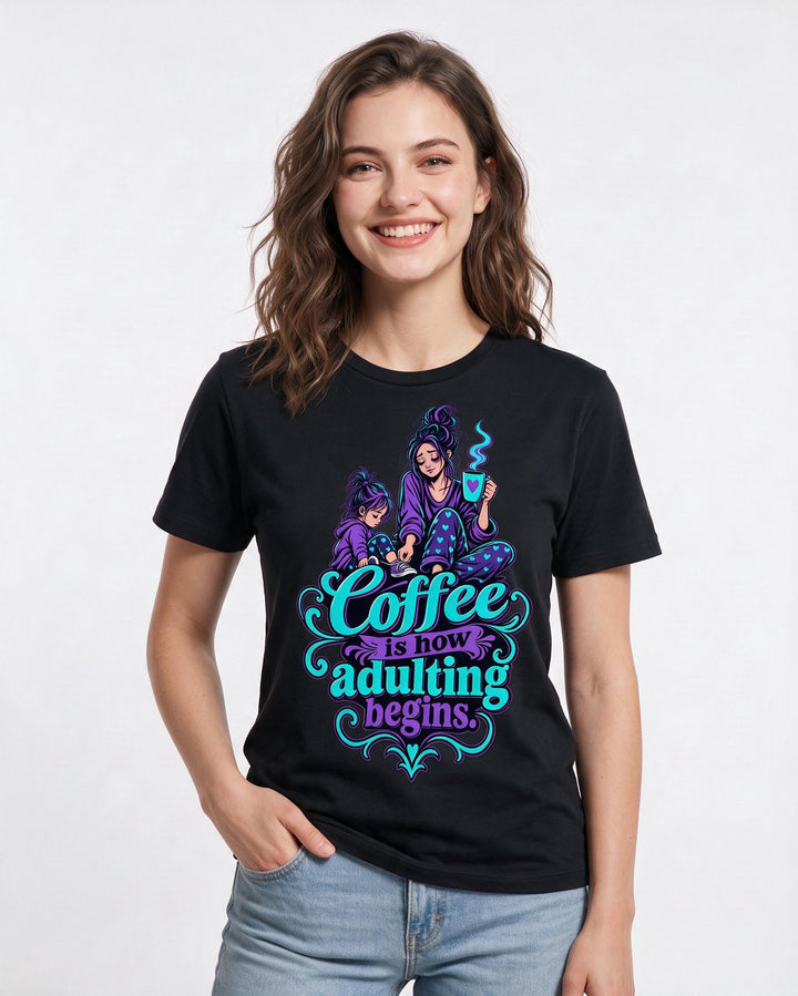 Grandparent Black T-Shirt for Women – Everyday Expression Graphic Tee product image 1