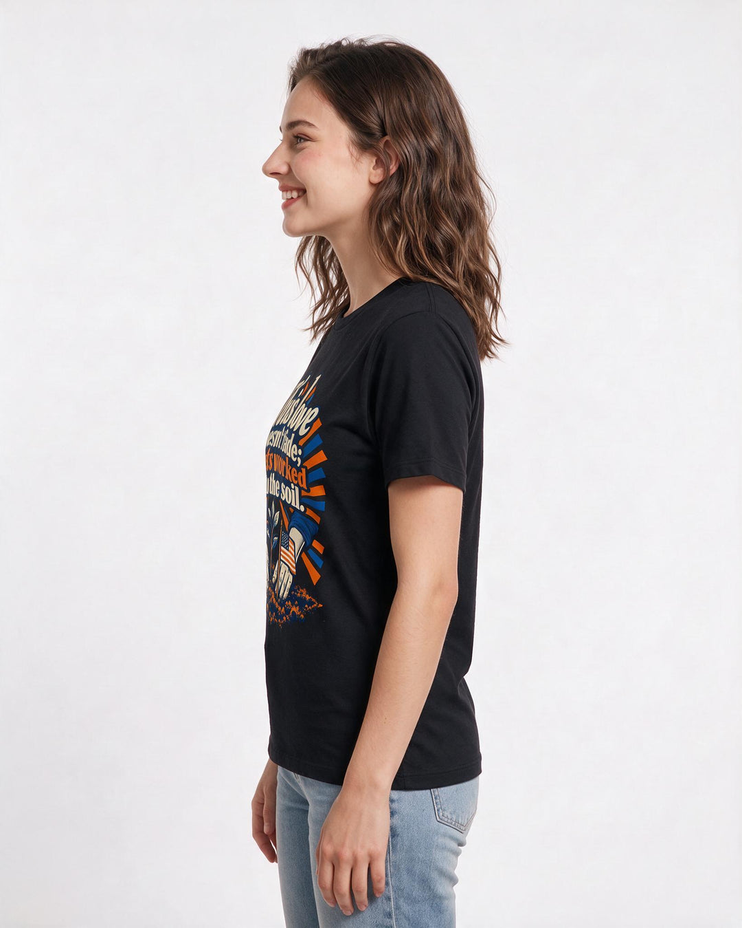 Patriotic Black T-Shirt for Women – Everyday Expression Graphic Tee product image 2