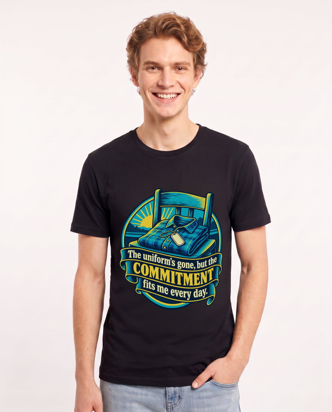 Veteran Black T-Shirt for Men – Everyday Expression Graphic Tee product image 3