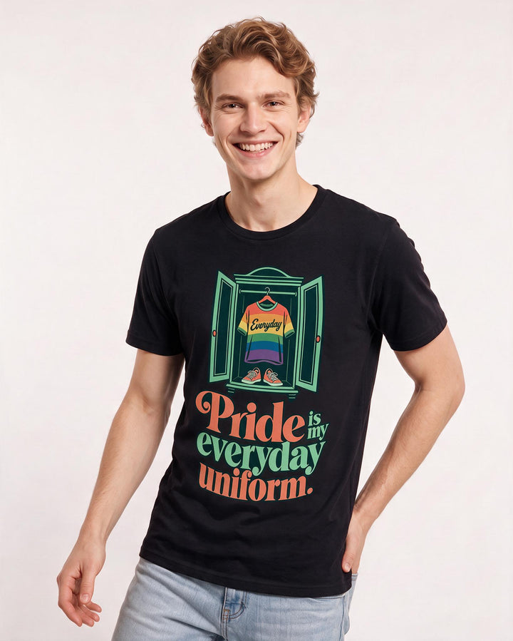 Pride Black T-Shirt for Men – Everyday Expression Graphic Tee product image 1