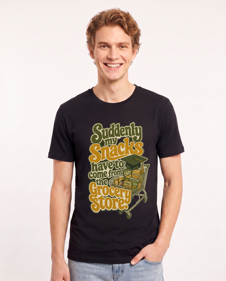 Graduation Black T-Shirt for Men – Everyday Expression Graphic Tee product image 3