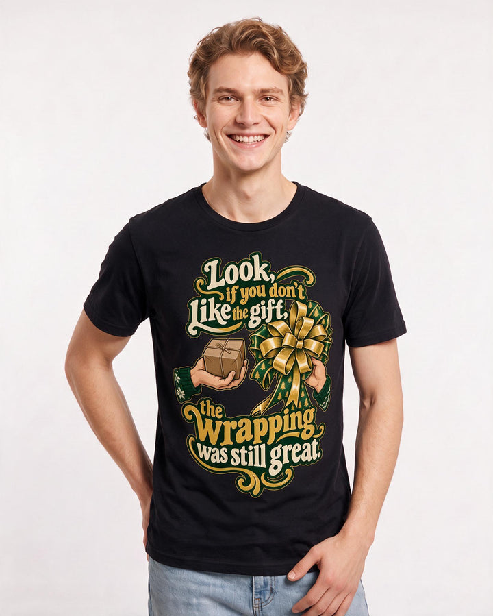 Christmas Black T-Shirt for Men – Holiday Theme Graphic Tee product image 1