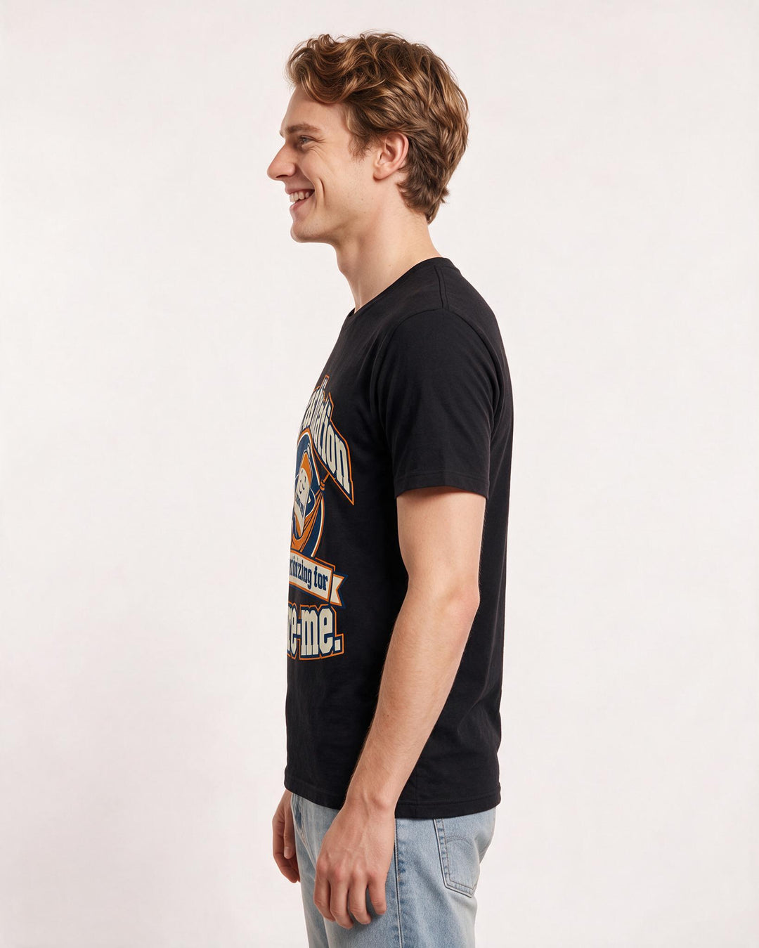 Meme Black T-Shirt for Men – Everyday Expression Graphic Tee product image 2
