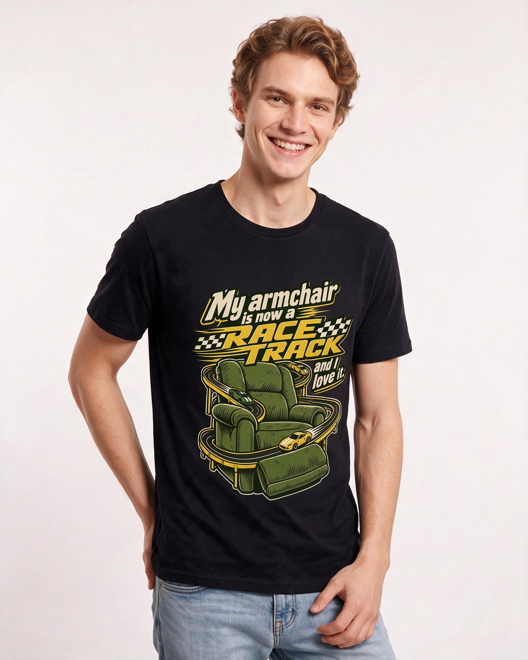 Grandparent Black T-Shirt for Men – Everyday Expression Graphic Tee product image 1