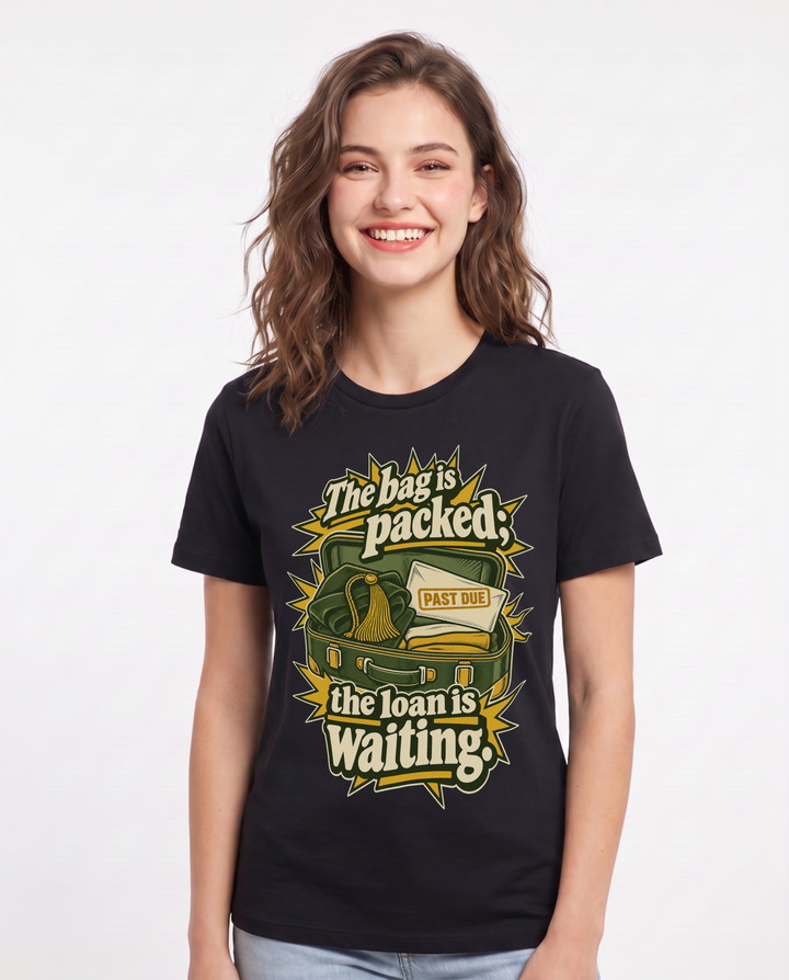 Graduation Black T-Shirt for Women – Everyday Expression Graphic Tee product image 3