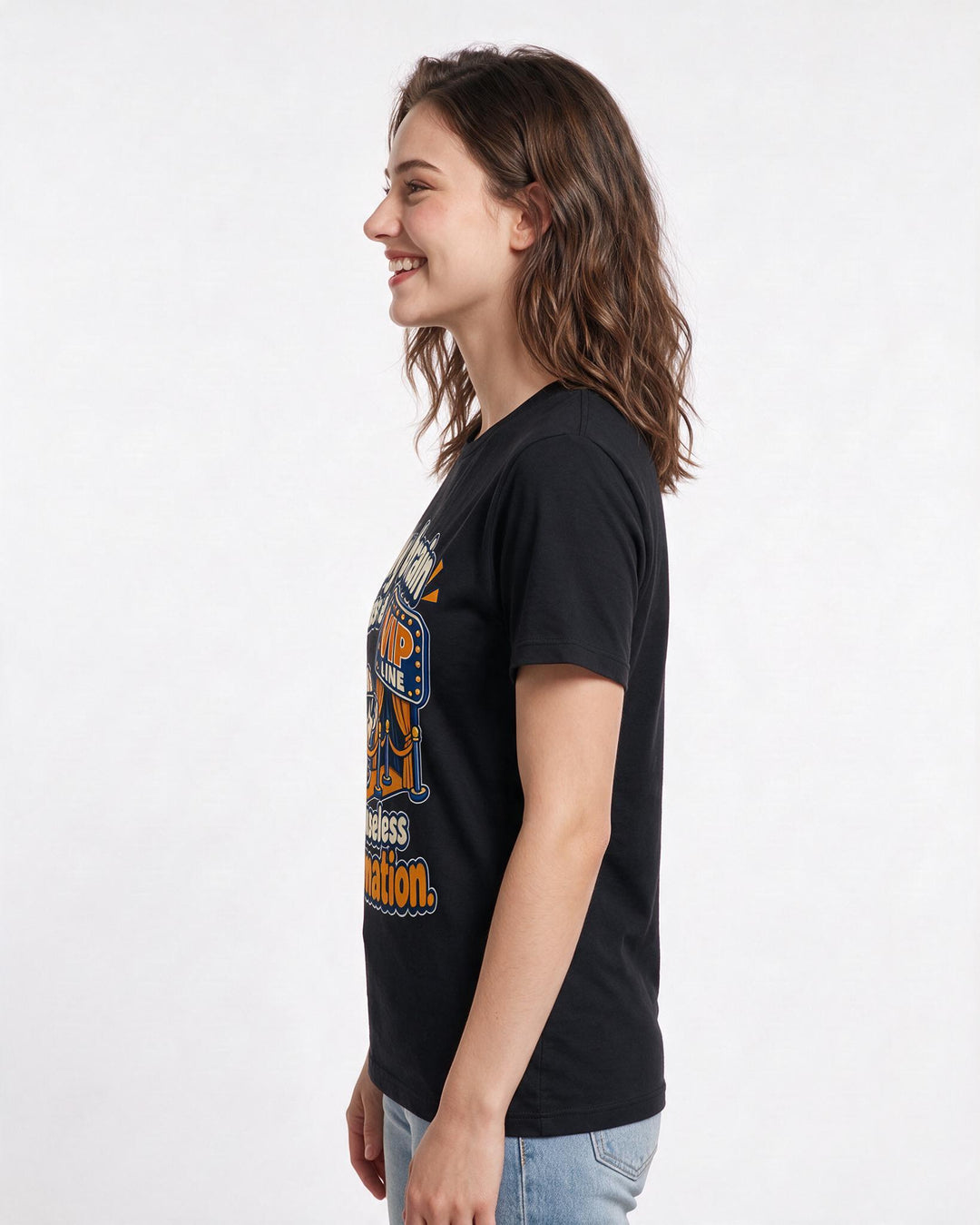 Meme Black T-Shirt for Women – Everyday Expression Graphic Tee product image 2