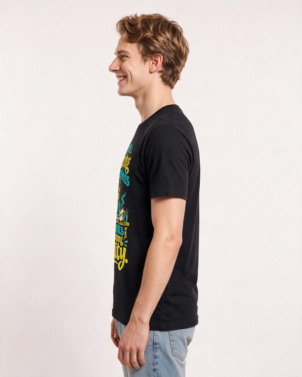 Teacher Black T-Shirt for Men – Everyday Expression Graphic Tee product image 2