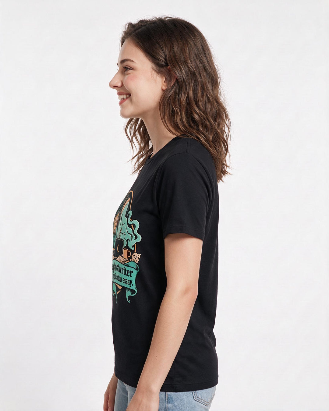 Halloween Black T-Shirt for Women – Halloween Theme Graphic Tee product image 2